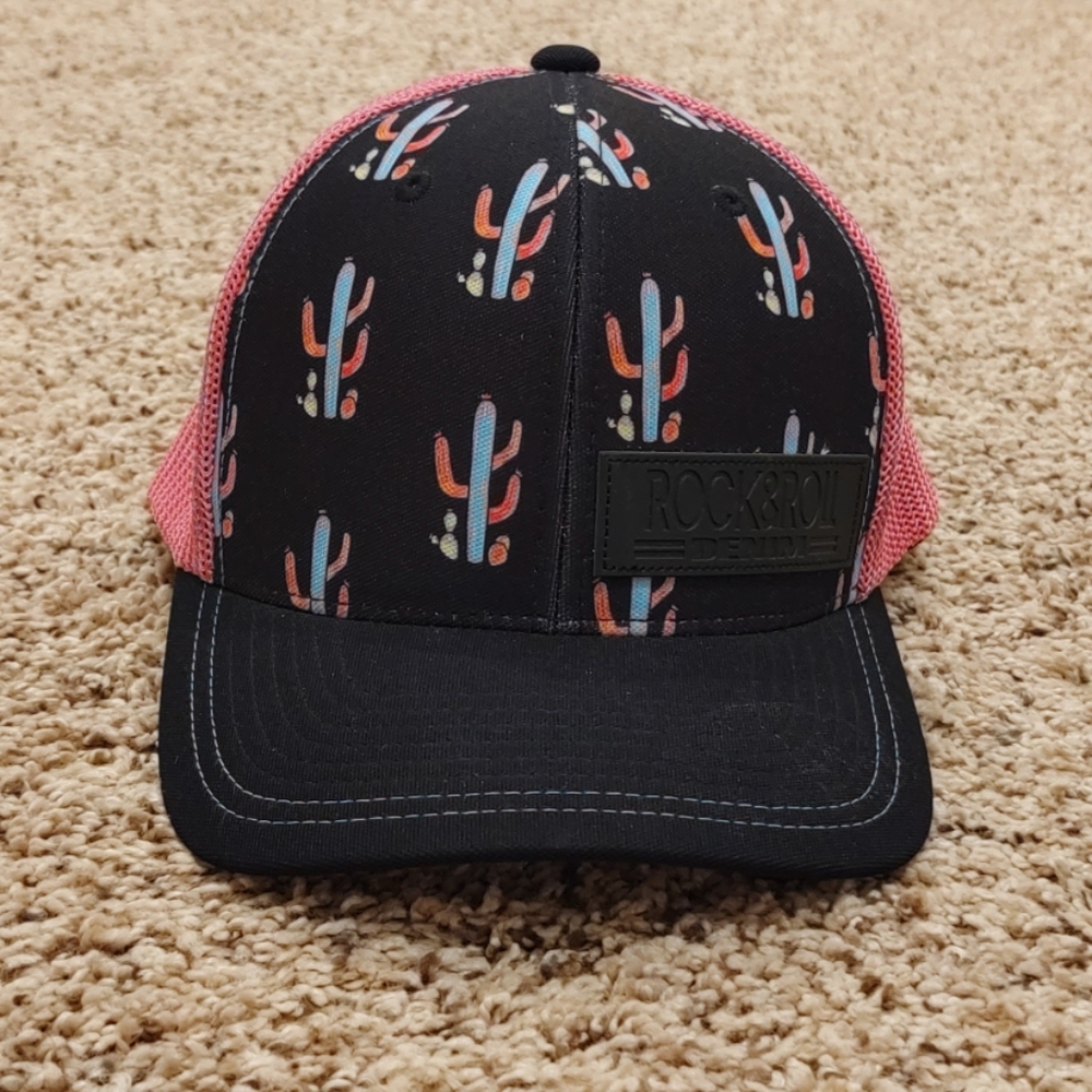 Rock & Roll Denim Cactus Ball Cap